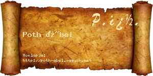 Poth Ábel névjegykártya