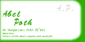 abel poth business card
